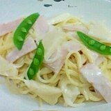 彩り鮮やか！春野菜のクリームパスタ